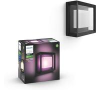 Philips Hue White & Color Applique murale Extérieure ECONIC en aluminium, Noir, fonctionne avec Alexa, Google Assistant et Apple Homekit