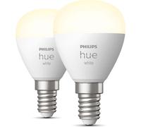 Philips Hue White E14 Lustre LED en forme de goutte Lot de deux Lumière blanc chaud à intensité variable (26,99)