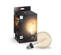 Ampoule LED connectée Philips Hue ronde IP20 E27 550lm 7W blanc chaud
