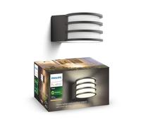 Philips Hue White LUCCA Applique murale extérieurs 1x9.5W - Anthracite, fonctionne avec Alexa, Google Assistant et Apple Homekit