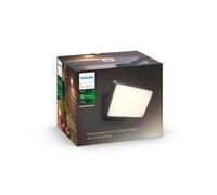 Philips Hue White, Projecteur Lumineux Extérieur Welcome, 2600lm, Noir | Éclairage mural pour jardin ou terrasse, 2700K, Dimmable, IP44, Contrôle Vocal & via App, Bluetooth, Hue Bridge non inclus
