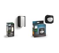 Philips Hue White TURACO Applique 1 X 9,5 W - Anthracite + Lighting Hue Détecteur de Mouvement Extérieur Noir