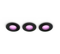 Philips Spots encastrés Hue White & Color Ambiance Xamento - Pack 3 GU10 3x5.7W 2000–6500K noir