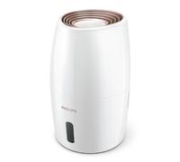 Philips Humidificateur Série 2000, Humidification hygiénique NanoCloud, 99,97% de bactéries en moins, 200ml/h, Réservoir 2L, Ultra silencieux (33dB), 3 vitesses, Modes Auto et Nuit, Blanc (HU2716/10)