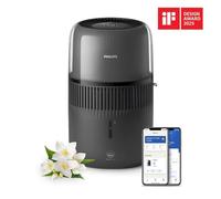 Philips Humidificateur Série 5000, 45m², Ultra Silencieux 12dB, NanoCloud 99% Bactéries en moins, 300ml/h, 4.5L, Mode Sommeil, Minuteur, Capteur Humidité, Aromathérapie, Noir (HU5600/03)