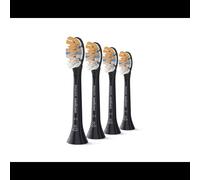 Philips HX9094/88 - Pack de 4 Têtes de Brosse à Dents Sonicare, Soies Douces, Remplacement 3 Mois, 62000 Mouvements/Minute, Noir, Compatible Philips Sonicare