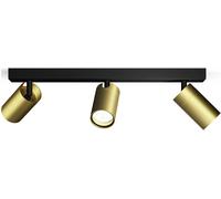 Philips Spot de plafond Idris 3 têtes – lampe GU10 non incluse – laiton – IP44