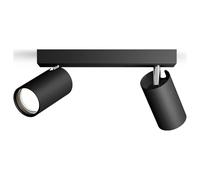 Philips Idris spot à 2 têtes, lampe GU10 non incluse, noir, IP44, résistant à l'eau