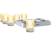 Philips Imageo TeaLights 6 Bougies LED Photophores Blanc Lumière d'Ambiance Design