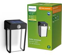 Philips Applique murale solaire Jivix 1,4 W 2700 K noire IP44 résistante aux intempéries