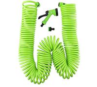 Philips Kinzo 2822875 Kit Complet 30 mètres de Tuyau spiralé avec Douche de Jardin à 5 Fonctions, raccord Robinet de 1/2"