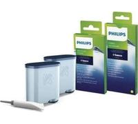 Philips Kit d'entretien complet pour machines à café automatiques, 2 filtres AquaClean, graisse, nettoyant pour lait + dégraissant (CA6707/10)