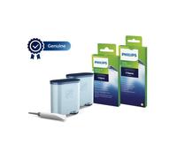 Philips Kit d'entretien de machine expresso automatique, Filtre Aquaclean, nettoyant de lait, dégraissant (CA6707/10)