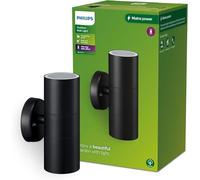 Philips Kylis, Applique murale extérieure haut/bas, noire, max. 2 x 25 W, IP44 résistant aux intempéries, ampoule non foournie