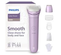 Philips Lady Shaver série 8000 - rasoir sans fil, sur peau sèche ou mouillée, système de rasage à 3 lames, tête flexible, éclairage LED, jambes, corps et maillot, autonomie 100 min, modèle BRL149/00