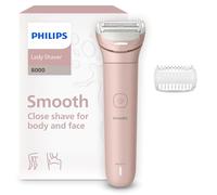 Philips Lady Shaver série 8000 - rasoir sans fil, sur peau sèche ou mouillée, système de rasage à 3 lames, tête de rasage flexible, éclairage LED, jambes et corps, autonomie 100 min, modèle BRL129/00