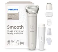 Philips Lady Shaver série 8000 - rasoir sans fil, sur peau sèche ou mouillée, système de rasage à 3 lames, tête flexible, visage, jambes, corps et maillot, autonomie 100 min, modèle BRL159/00