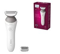 PHILIPS Lady Shaver Series 6000 BRL126/00 Rasoir sans fil avec utilisation humide et sèche, blanc