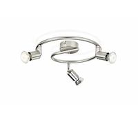 PHILIPS LAMPE DE LOCATION LIMBALE FARETTO 3 LUMINAIRES EN MÉTAL SPIRAL ORIENTABLE SANS LAMPE NICKEL 5030317E7