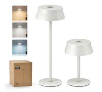 Philips Lampe de Table Sans Fil, Bureau LED Portable pour Extérieur, Alimentée par Batterie Rechargeable, 2 Hauteurs Réglables, Contrôle Tactile et 3 Couleurs avec Gradation Continue, Étanches