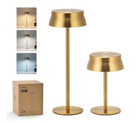 Philips Lampe de Table Sans Fil, Bureau LED Portable pour Extérieur, Alimentée par Batterie Rechargeable, 2 Hauteurs Réglables, Contrôle Tactile et 3 Couleurs avec Gradation Continue, Étanches