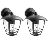 PHILIPS LAMPE D'EXTERIEUR APPLIQUE CREEK WALL LANTERN BLACK 1X60W 230V 153813016 (Lot de 2)