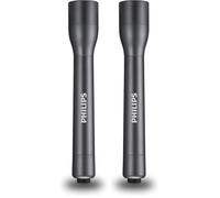 Philips Lampe Torche - SFL4002T/10 - Lampe de Poche LED - 110 Lumens - 2 Piles de AA Inclus - Étanchéité IPX4 (Lot de 2)