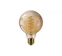 Philips ampoule LED Globe 93mm E27 25W Blanc Chaud Ambré, Compatible Variateur, Verre