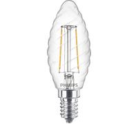 Philips LED 76235300 LED CEE E (A - G) E14 forme de flamme 2 W = 25 W blanc chaud (Ø x H) 3.5 cm x 9.7 cm à filament 1 pc(s)