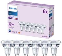 Philips LED 9290012182 LED CEE F (A - G) GU10 réflecteur 4.6 W = 50 W blanc neutre (Ø x L) 50 mm x 54 mm 6 pc(s)