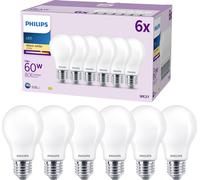 Philips LED 9290012430 LED CEE E (A - G) E27 forme de poire 7 W = 60 W blanc chaud (Ø x L) 50 mm x 106 mm 6 pc(s)