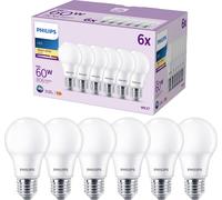 Philips LED 9290023062 LED CEE F (A - G) E27 forme de poire 8 W = 60 W blanc chaud (Ø x L) 60 mm x 108 mm 6 pc(s)