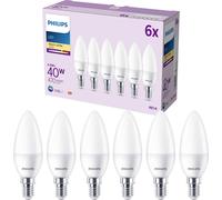 Philips Ampoule flamme 40 W B35 E14 x 6