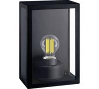 Philips Alzor, Applique d'extérieur carrée, noire, max. 25 W, IP44 résistant aux intempéries, ampoule non fournie