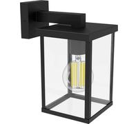 Philips Bellini, Applique d'extérieur carrée, sans ampoule, noire, max. 25 W, IP44 résistant aux intempéries