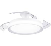 Philips LED Bliss Ventilateur de plafond 28 W, 35 W (Ø x H) 510 mm x 418 mm blanc avec éclairage, minuteur