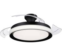 Philips LED Bliss Ventilateur de plafond 28 W, 35 W (Ø x H) 510 mm x 418 mm noir avec éclairage, minuteur