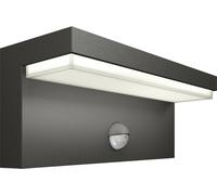 Philips Bustan Applique d'extérieur UltraEfficient, 3,8 W, lumière blanc chaud 2700 K, antracite, détecteur de mouvement, IP44 résistante aux intempéries