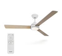 Philips Ventilateur de plafond Civx 132 cm LED 2500 lm, 3 pales, réglable, télécommande, blanc