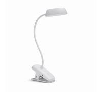 PHILIPS LED Donutclip Lampe réglable 3 W avec USB [Blanc froid - Blanc] pour éclairage intérieur, lecture, bureau, travail et chambre à coucher