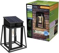 Philips Applique solaire murale Lysin – Ampoule remplaçable, détecteur de mouvement, 2700K, Noir