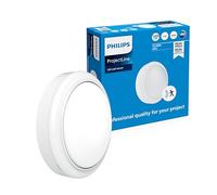 Philips LED Murale ProjectLine, 1400 lm, 4000 K, Détecteur de Mouvement Intégré, Installation Facile, Intérieur/Extérieur, Ovale, Blanc