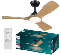 Philips LED Olas Ventilateur de plafond 30 W (Ø x H) 1070 mm x 310 mm noir avec télécommande, variable