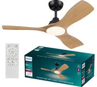 Philips LED Olas Ventilateur de plafond 30 W (Ø x H) 1070 mm x 310 mm noir avec télécommande, variab