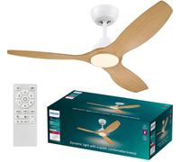 Philips LED Olas Ventilateur de plafond 30 W (Ø x H) 1320 mm x 310 mm blanc avec télécommande, variable