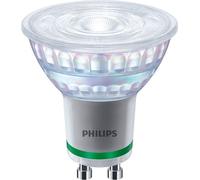Philips LED Réflecteur en verre 2,1W = 50W GU10 clair 375lm blanc chaud 2700K 36° ultra efficace