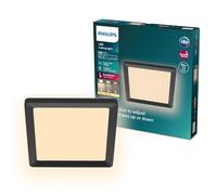 Philips LED SceneSwitch plafonnier (12 W), rectangulaire (30x30 cm), avec lumière blanc chaud, dimmable, noir