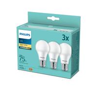 Philips Ledbulb A60 E27 10w 2700k 1055lm 230v - 3 -Pack - Blanc Chaud