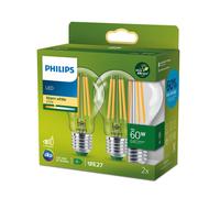 Philips LEDclassic Pack de 2 ampoules ultra performantes E27, 2700 K, 4 W, 8720169275058,