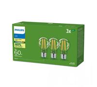 Philips LEDclassic Pack de 3 ampoules ultra performantes A60 E27, 2700 K, 4 W, 8720169283886, A60